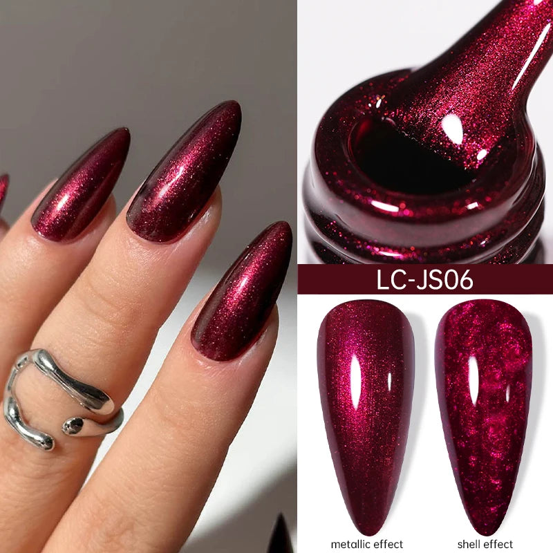 LILYCUTE Glitter Gel Nail Polish Sequins Semi Permanent UV Gel Colorful Gel Polish Soak Off UV LED Nail Gel Varnish For Manicure