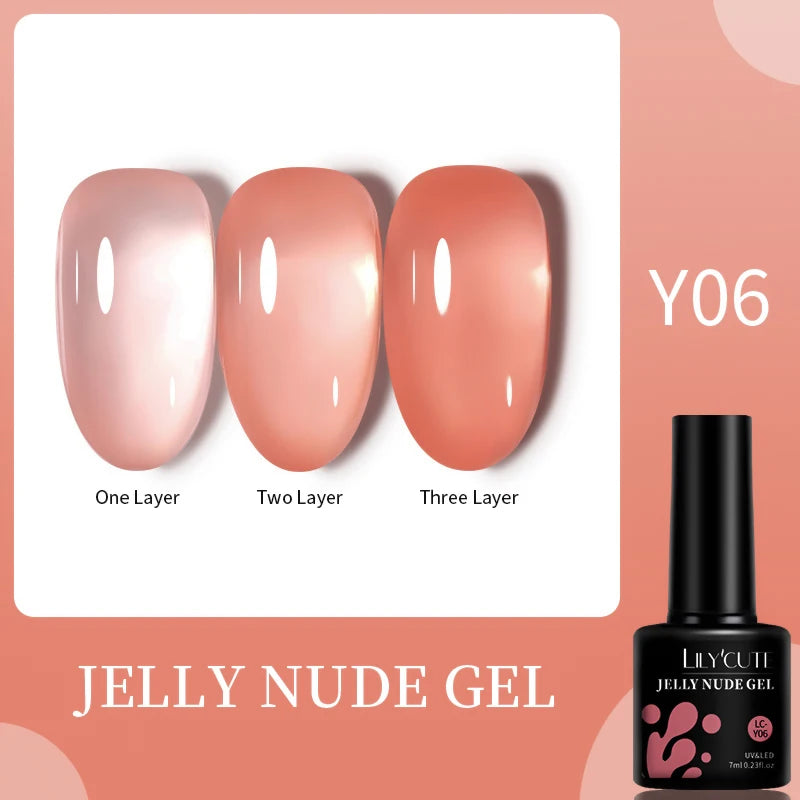 LILYCUTE Glitter Gel Nail Polish Sequins Semi Permanent UV Gel Colorful Gel Polish Soak Off UV LED Nail Gel Varnish For Manicure
