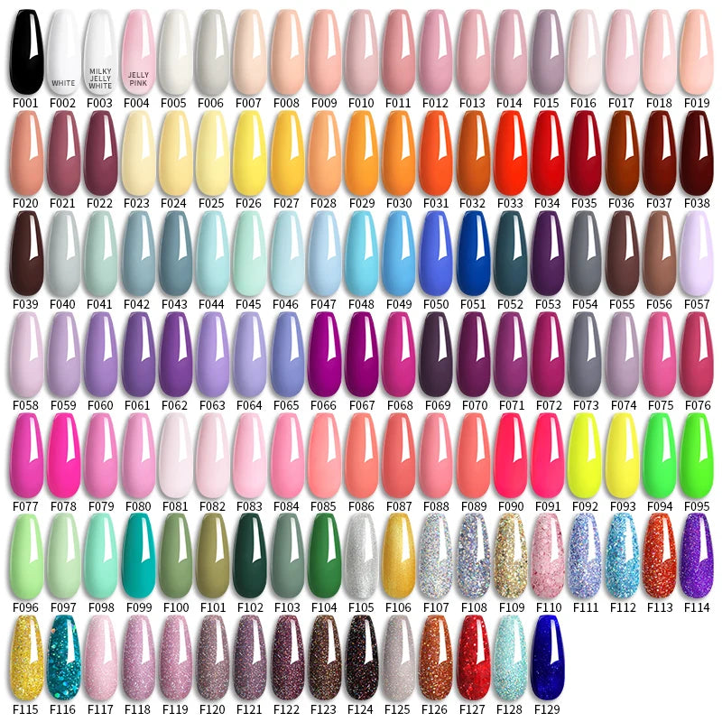 LILYCUTE 6Pcs 7ML Gel DIY Nails Polish Set Bright Pink Nail Charms Soak Off UV LED Gel Varnish Nail Art Design Accessories