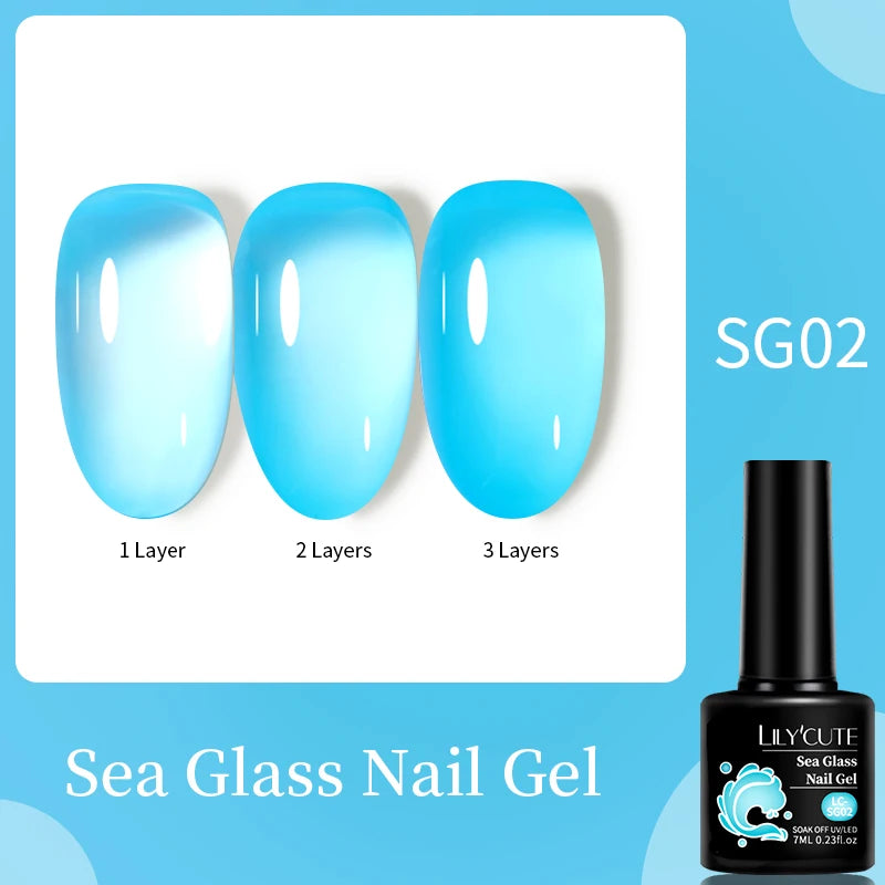LILYCUTE Glitter Gel Nail Polish Sequins Semi Permanent UV Gel Colorful Gel Polish Soak Off UV LED Nail Gel Varnish For Manicure