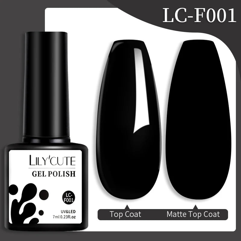 LILYCUTE 7ML 184 Colors Nail Gel Polish Shining Red Glitter Semi Permanent Nail Art Varnish Long Lasting UV LED Gel Manicure