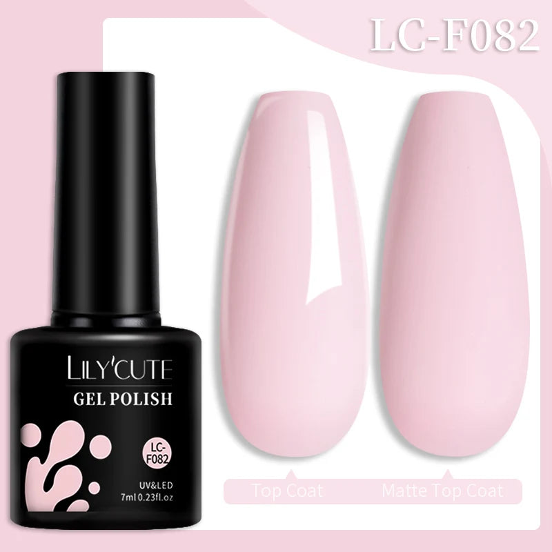 LILYCUTE 7ML 184 Colors Nail Gel Polish Shining Red Glitter Semi Permanent Nail Art Varnish Long Lasting UV LED Gel Manicure
