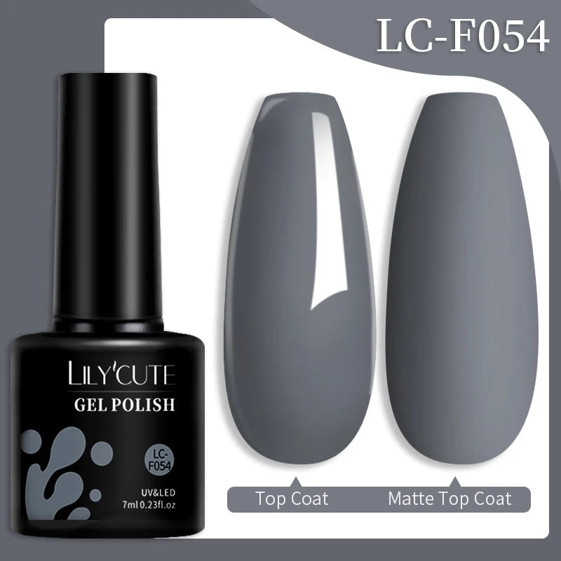 LILYCUTE 7ML 184 Colors Nail Gel Polish Shining Red Glitter Semi Permanent Nail Art Varnish Long Lasting UV LED Gel Manicure