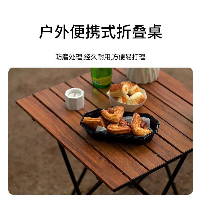 Simple Roll-Up Folding Camping Table | Portable Small Outdoor Table for Fishing Picnic BBQ Street Stall