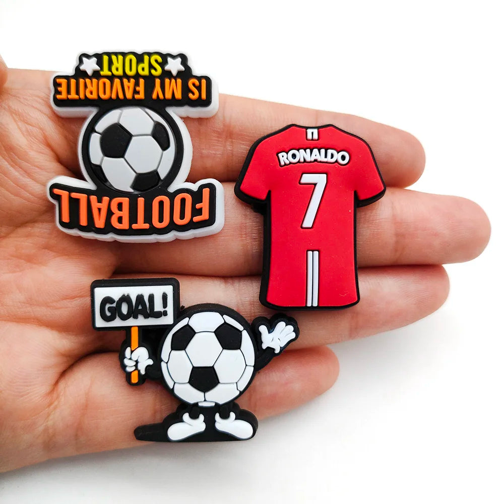 Soccer Football Sport Shoe Charms for Clogs Sandals Decoration Shoe Accessories Charms for Boys Gifts