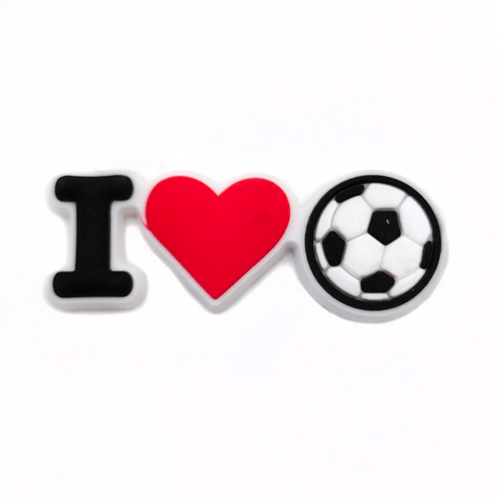Soccer Football Sport Shoe Charms for Clogs Sandals Decoration Shoe Accessories Charms for Boys Gifts