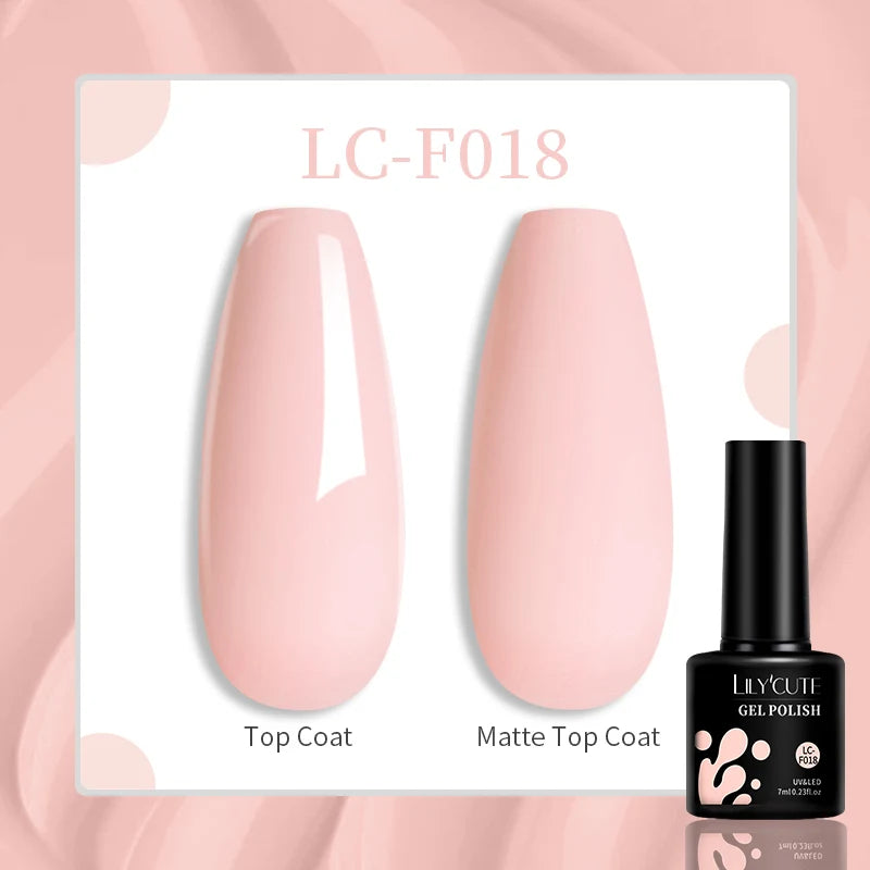 LILYCUTE 7ML Colorful Gel Nail Polish 129 Colors Long Lasting For Manicure Semi Permanent Base Top Coat Nail Art UV Gel Varnish