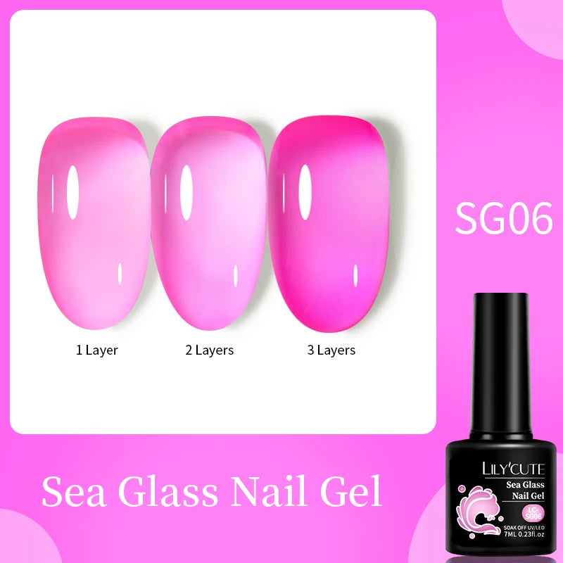LILYCUTE Glitter Gel Nail Polish Sequins Semi Permanent UV Gel Colorful Gel Polish Soak Off UV LED Nail Gel Varnish For Manicure