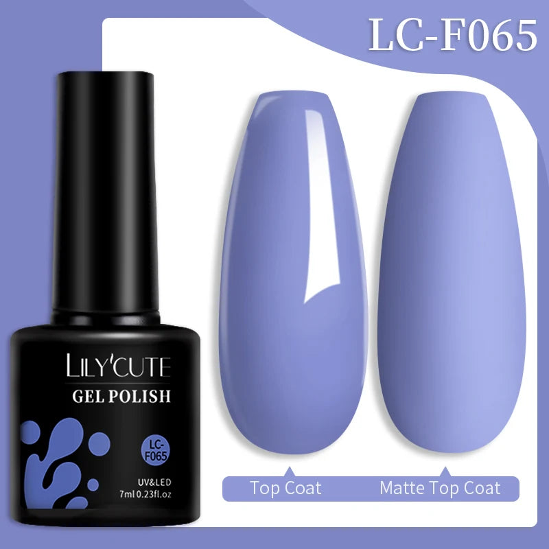 LILYCUTE 7ML 184 Colors Nail Gel Polish Shining Red Glitter Semi Permanent Nail Art Varnish Long Lasting UV LED Gel Manicure