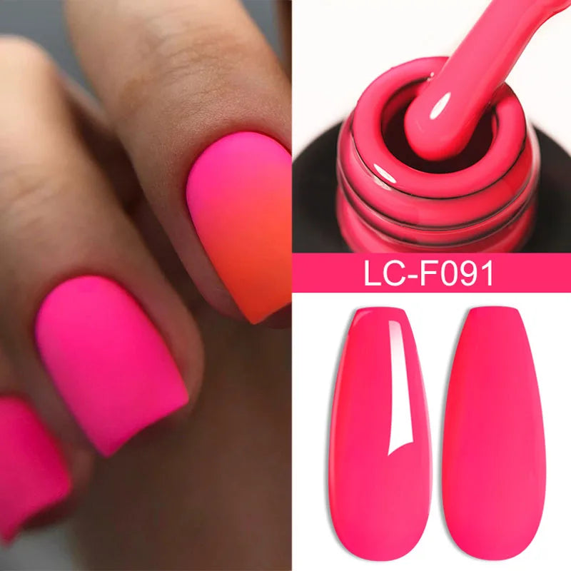 LILYCUTE Glitter Gel Nail Polish Sequins Semi Permanent UV Gel Colorful Gel Polish Soak Off UV LED Nail Gel Varnish For Manicure