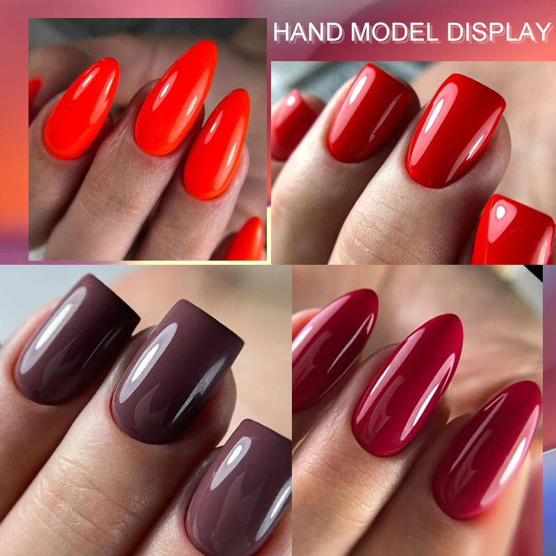LILYCUTE 7ML 184 Colors Nail Gel Polish Shining Red Glitter Semi Permanent Nail Art Varnish Long Lasting UV LED Gel Manicure