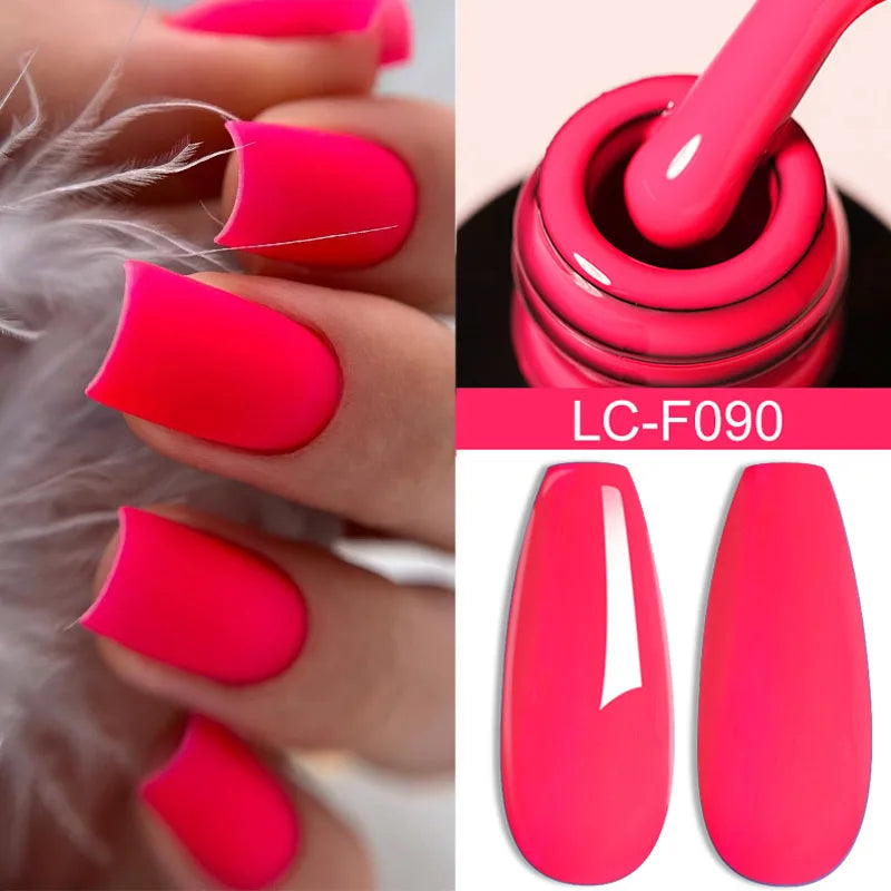 LILYCUTE Glitter Gel Nail Polish Sequins Semi Permanent UV Gel Colorful Gel Polish Soak Off UV LED Nail Gel Varnish For Manicure