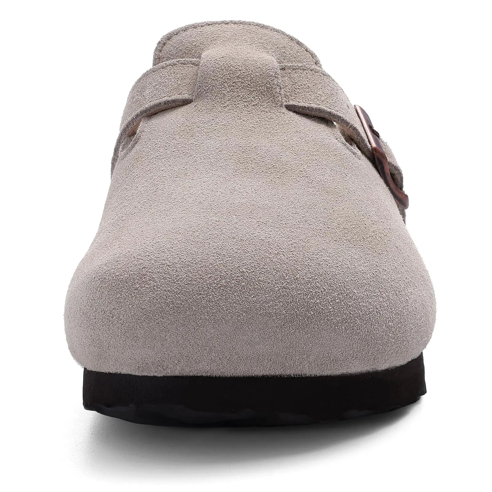 Comwarm Classic Winter Mules For Women Men New Winter Fur Suede Clogs Cork Footbed Cozy Fuzzy Slippers With Adjustable Buckle