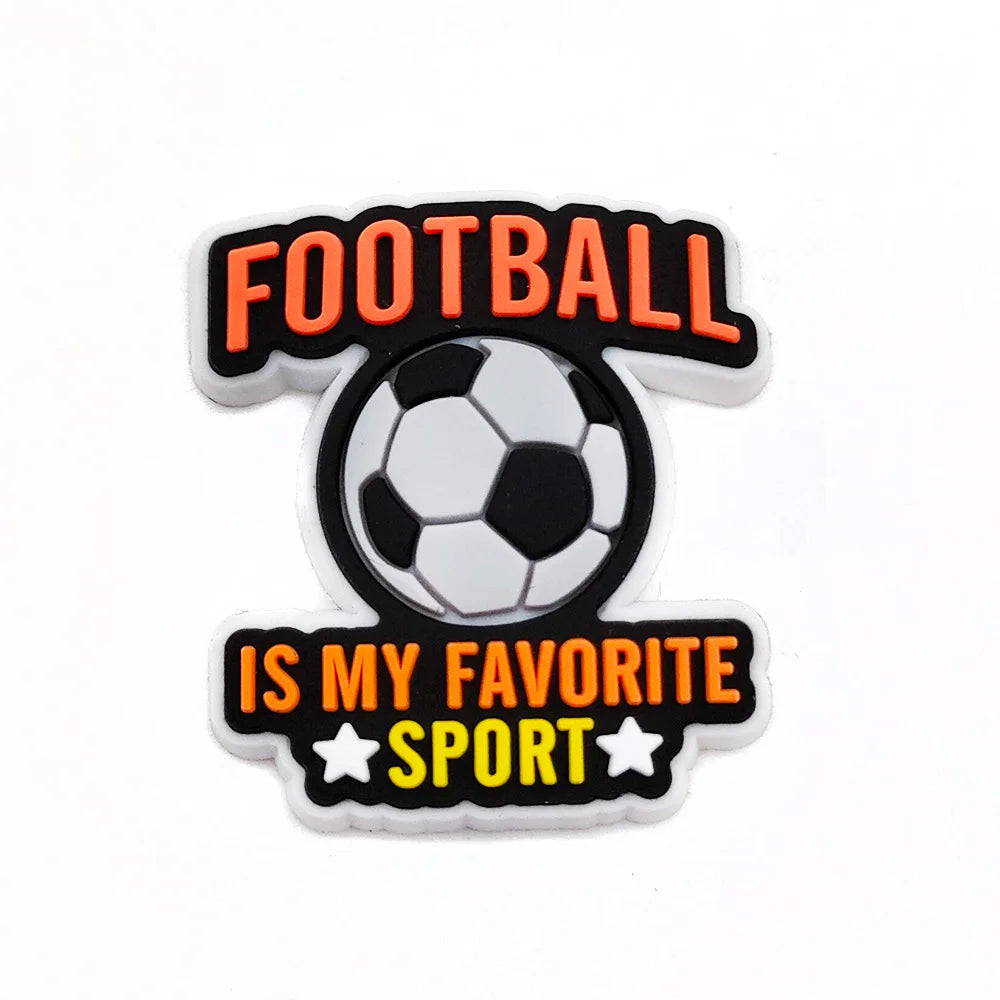 Soccer Football Sport Shoe Charms for Clogs Sandals Decoration Shoe Accessories Charms for Boys Gifts