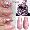 LILYCUTE Glitter Gel Nail Polish Sequins Semi Permanent UV Gel Colorful Gel Polish Soak Off UV LED Nail Gel Varnish For Manicure
