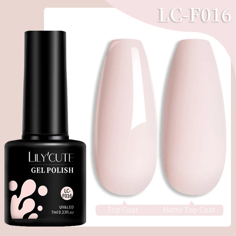 LILYCUTE 7ML 184 Colors Nail Gel Polish Shining Red Glitter Semi Permanent Nail Art Varnish Long Lasting UV LED Gel Manicure