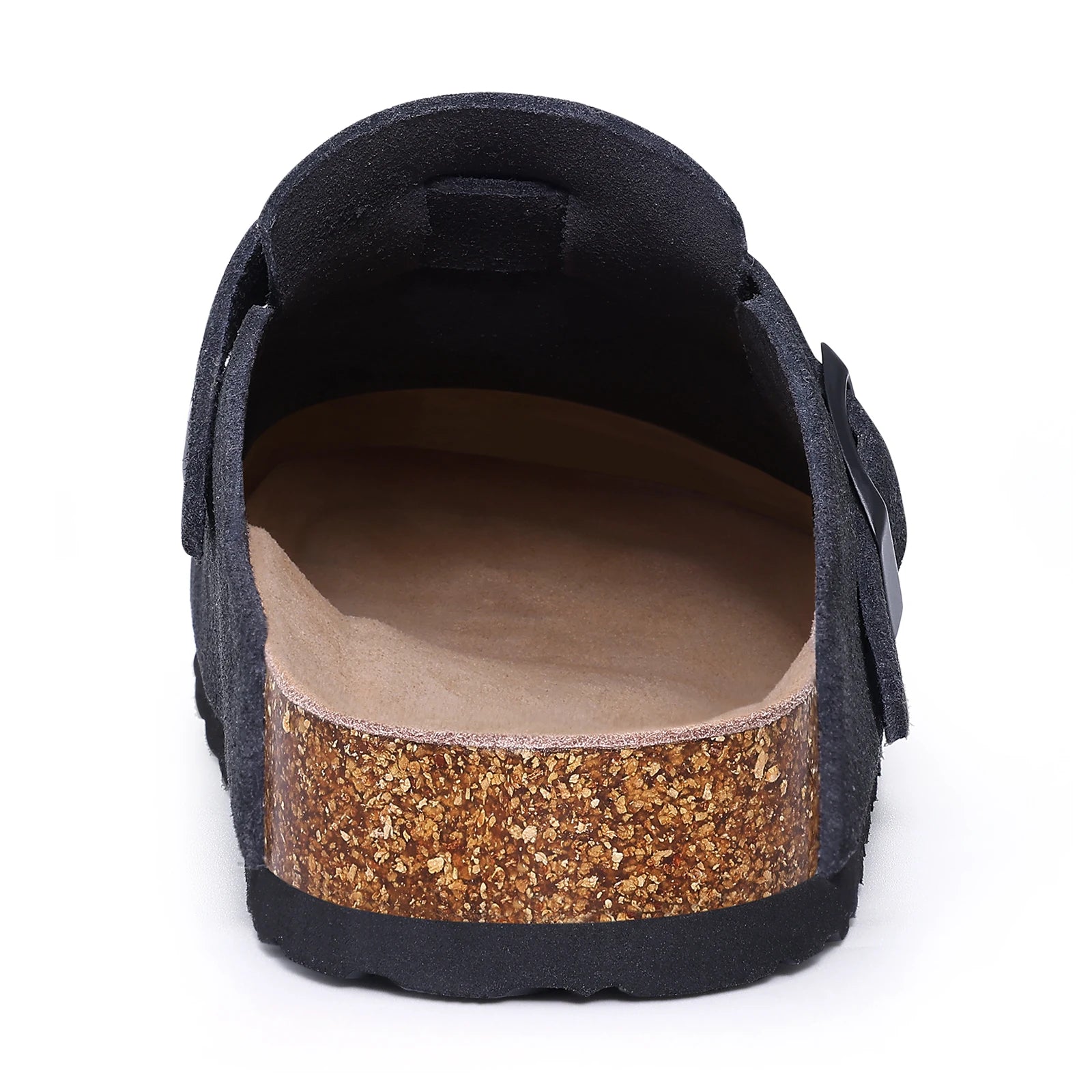 Kidmi Cork Suede Mules Slippers For Women Fashion Men Clogs Shoes Classic Cork Antislip Outdoor Slippers With Arch Support