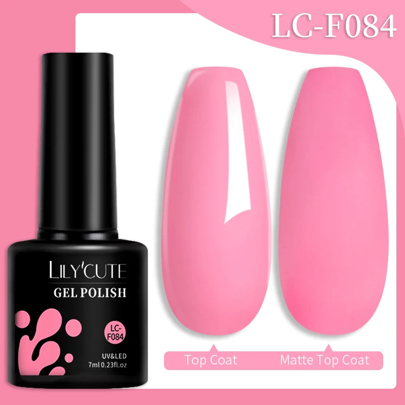 LILYCUTE 7ML 184 Colors Nail Gel Polish Shining Red Glitter Semi Permanent Nail Art Varnish Long Lasting UV LED Gel Manicure