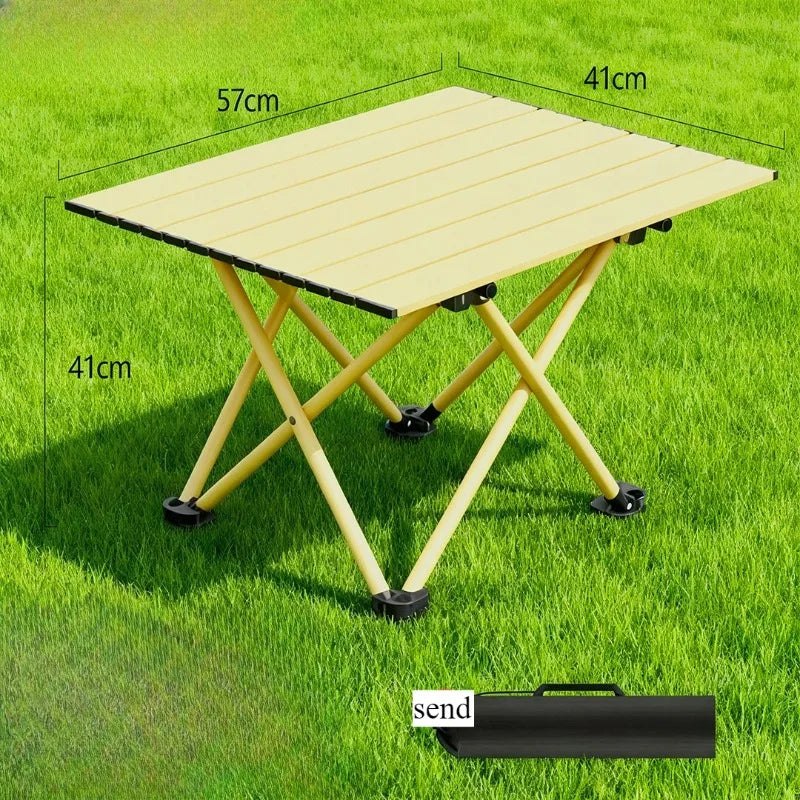 Heavy Duty Ultra-Light Aluminum Folding Camping Table | Compact Portable Outdoor Table for Picnic BBQ Travel