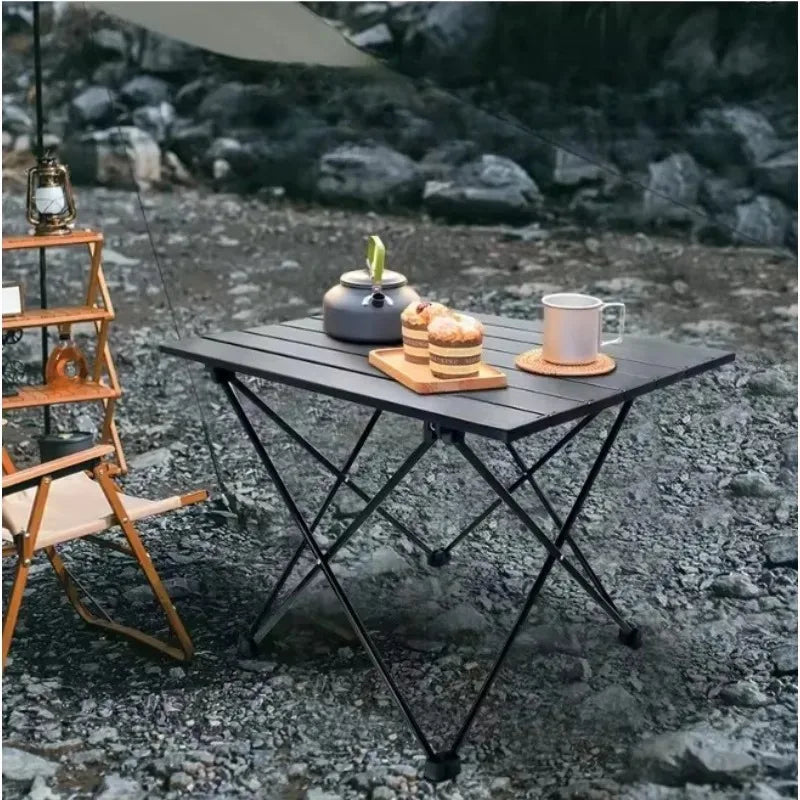 Ultra-Lightweight Aluminum Folding Camping Table - Heavy Duty Portable Outdoor Picnic & BBQ Table, Compact for Travel