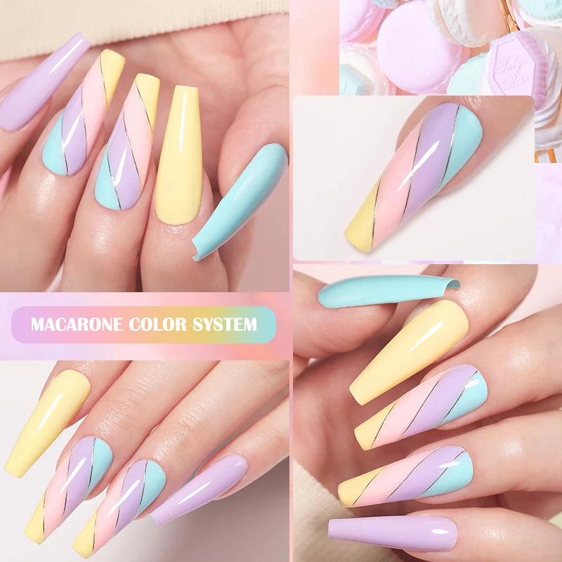 LILYCUTE 7ml Colorful Gel Nail Polish Long Lasting For Manicure Semi Permanent Base Top Coat Nail Art UV Gel Varnish