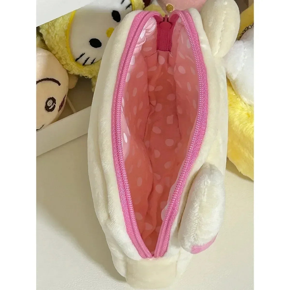 San-X Rilakkuma Plush Pouch: Soft Bear Makeup Bag & Pen Case – Cute Vanity Organizer & Kawaii Accessory