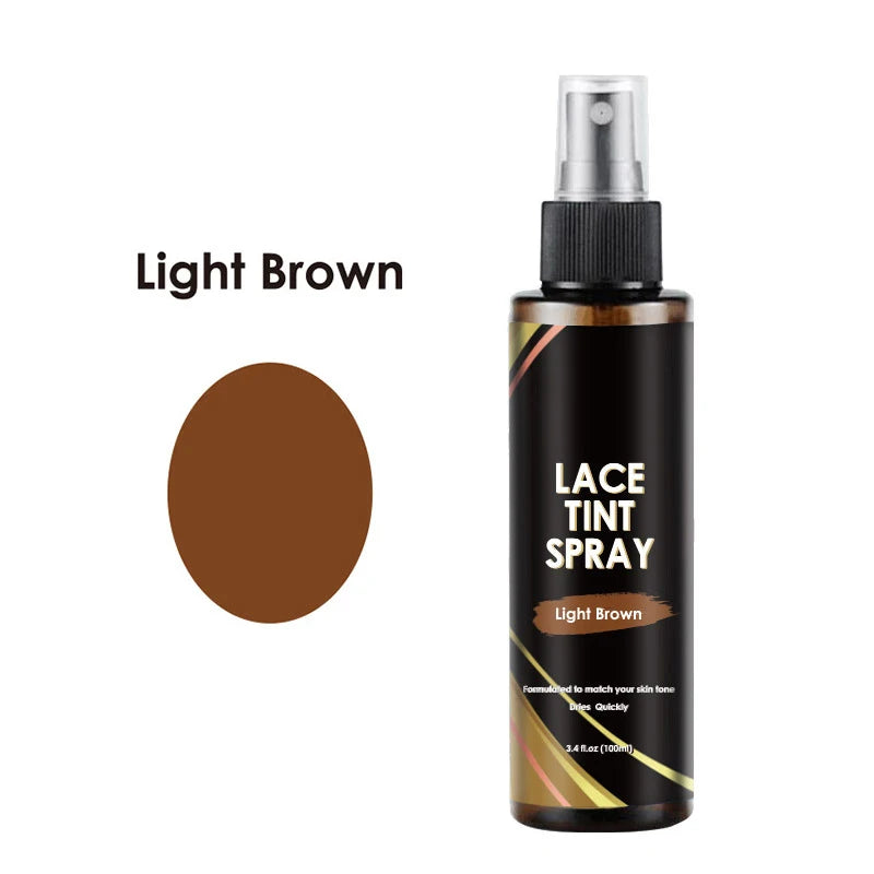 Lace Tint Spray For Lace Wigs Dark Brown Middle Brown Light Brown Lace Tint Spray For Closures, Wigs And Closure Front 100Ml