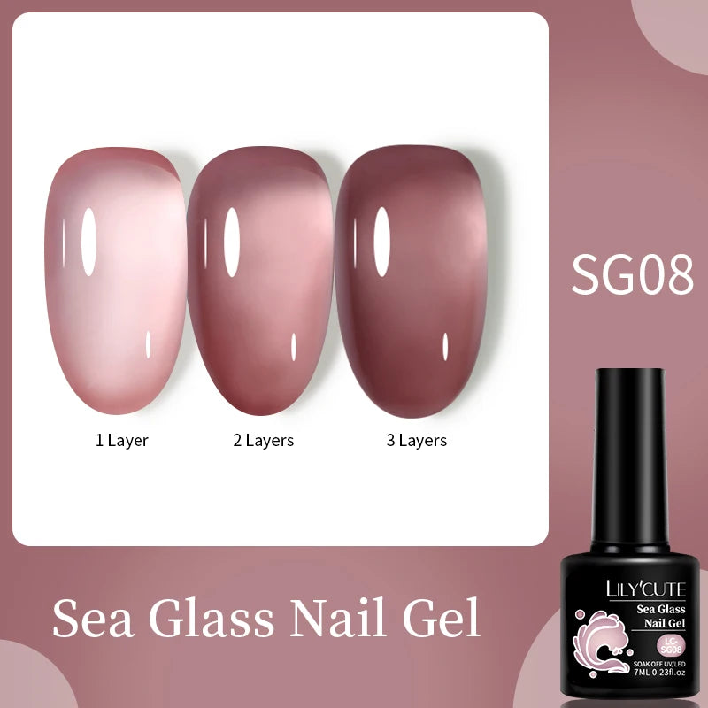 LILYCUTE Glitter Gel Nail Polish Sequins Semi Permanent UV Gel Colorful Gel Polish Soak Off UV LED Nail Gel Varnish For Manicure