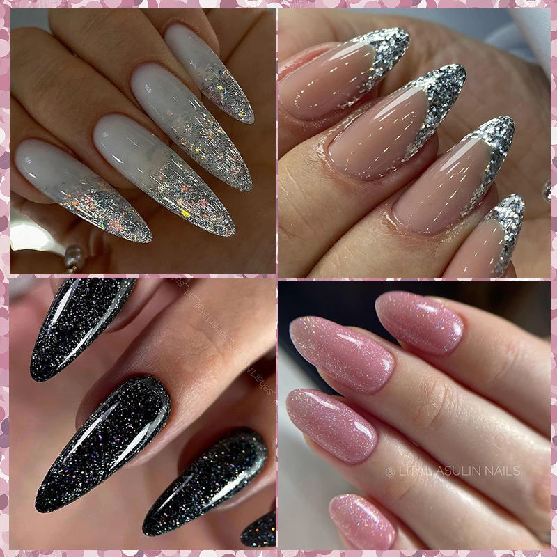 LILYCUTE Extension Nail Gel Polish Glitter Vernis Semis Permanent UV Gel For Manicure Nail Art Prolong Construction Gel