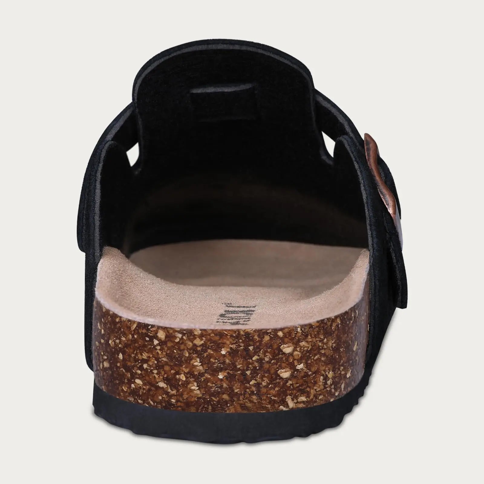 Shevalues Winter Fur Suede Slippers Women Classic Fur Lined Clogs House Fuzzy Cork Slides Indoor Outdoor Cozy Fur Cork Mules Men