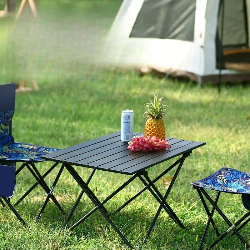 Portable Folding Camping Table Aluminium Alloy Ultralight Computer Bed Table Outdoor Garden Camp Party BBQ Picnic Foldable Table