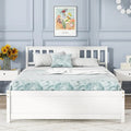 Wood Full Size Bed Frame with Headboard, Farmhouse Solid Platform Bed w/Wooden Slat Support Mattress Foundation,, Customized