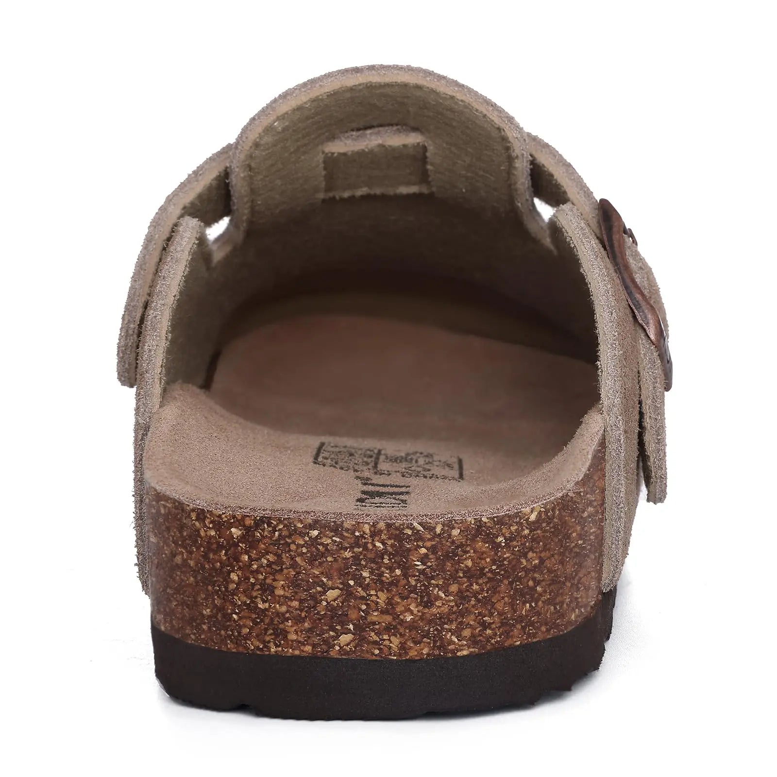 Asgard Women's Suede Clogs Leather Mules Cork Footbed Sandals Arch Support Aldult Four Seasons Adjustable Buckle Potato Shoes