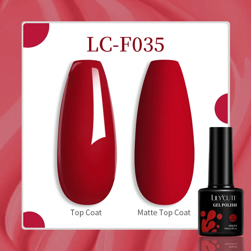 LILYCUTE 7ml Coffee Brown Dark Red Winter Nail Gel Polish Autumn Winter Color Semi Permanent Soak Off UV LED Varnish