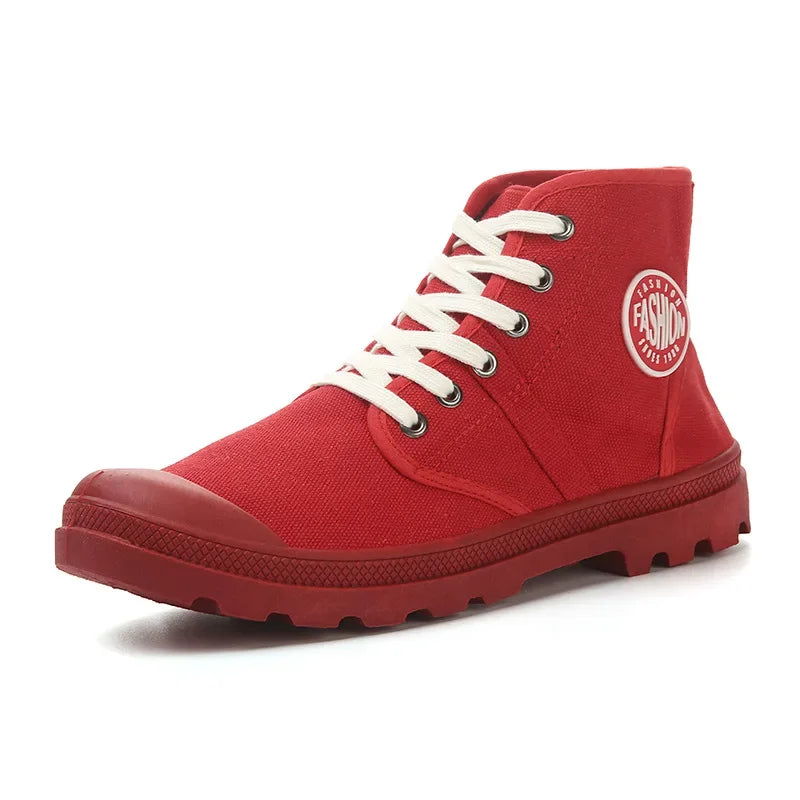 Spring Autumn Shoes Men Casual Sneakers Men Canvas Shoes Fashion Brand Mens Sneakers Hard Thick Sole Black KA1009