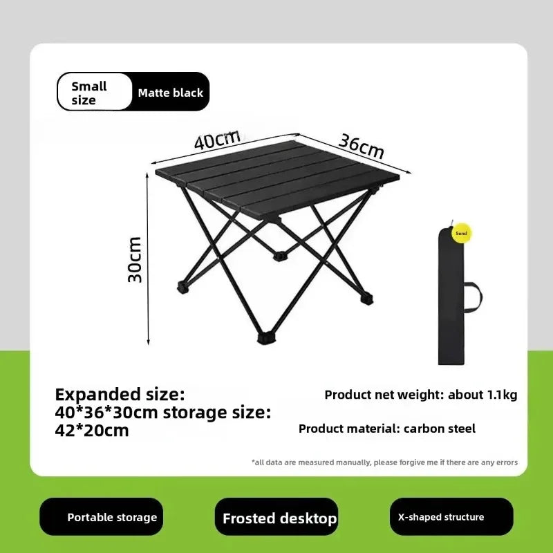 1 Pcs Thickened Folding Camping Table Portable Roll Up Picnic Table Sturdy Heavy Duty Outdoor Desk for Beach BBQ Fishing Hiking