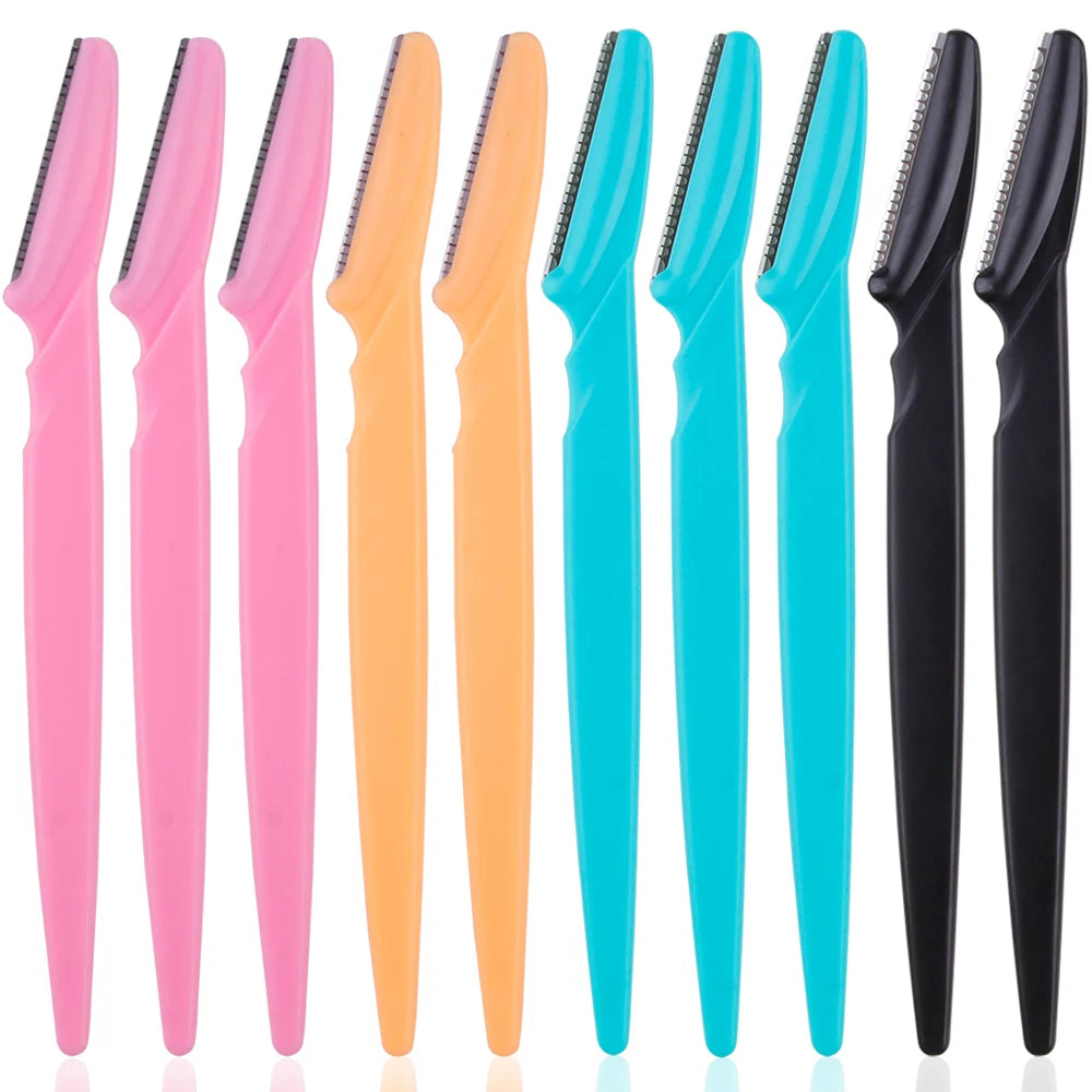 KSHBO New 2025 Eyebrow Razor for Women, 10Pcs Dermaplaning Tool for Face Professional, Face Razor for Women Facial Hair Remover