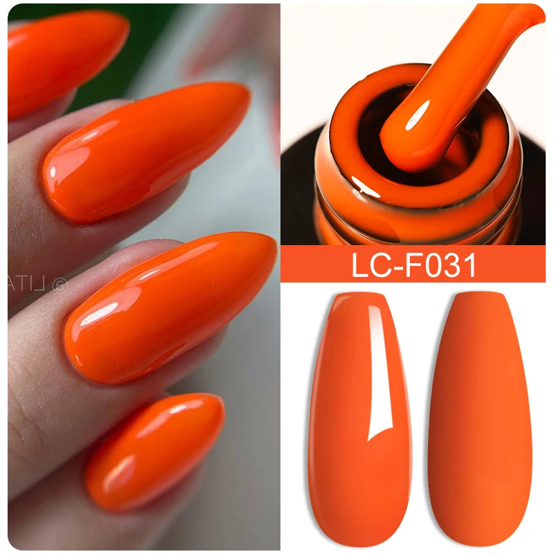 LILYCUTE Glitter Gel Nail Polish Sequins Semi Permanent UV Gel Colorful Gel Polish Soak Off UV LED Nail Gel Varnish For Manicure