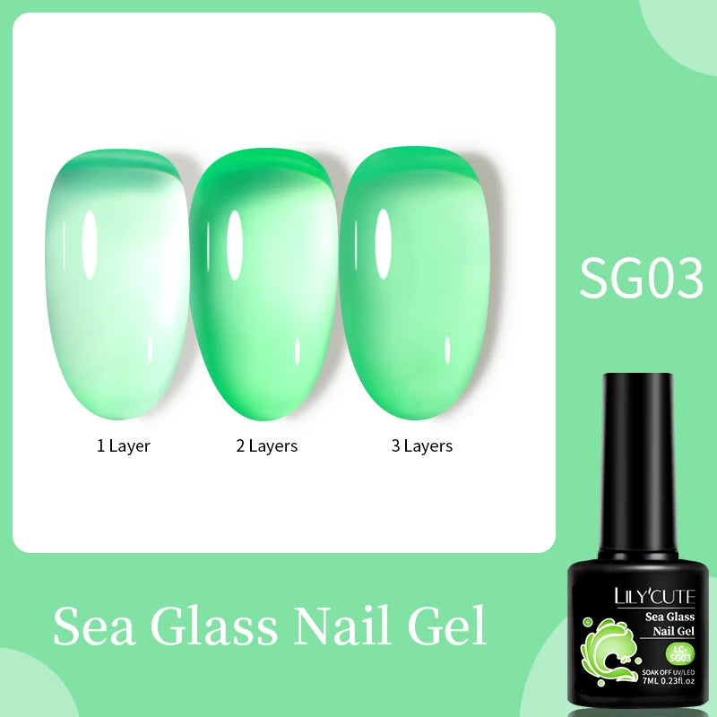 LILYCUTE Glitter Gel Nail Polish Sequins Semi Permanent UV Gel Colorful Gel Polish Soak Off UV LED Nail Gel Varnish For Manicure