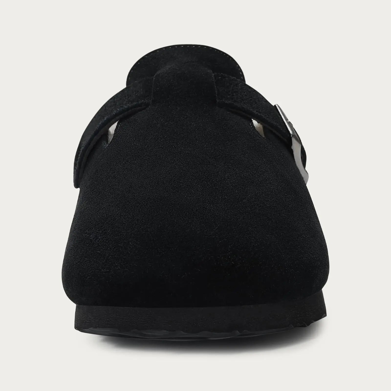 Crestar Women's Fur Lined Suede Clogs Winter Warm Fuzzy Cork Footbed Mules Unisex Cow Suede Potato Shoes Support Drop Shipping