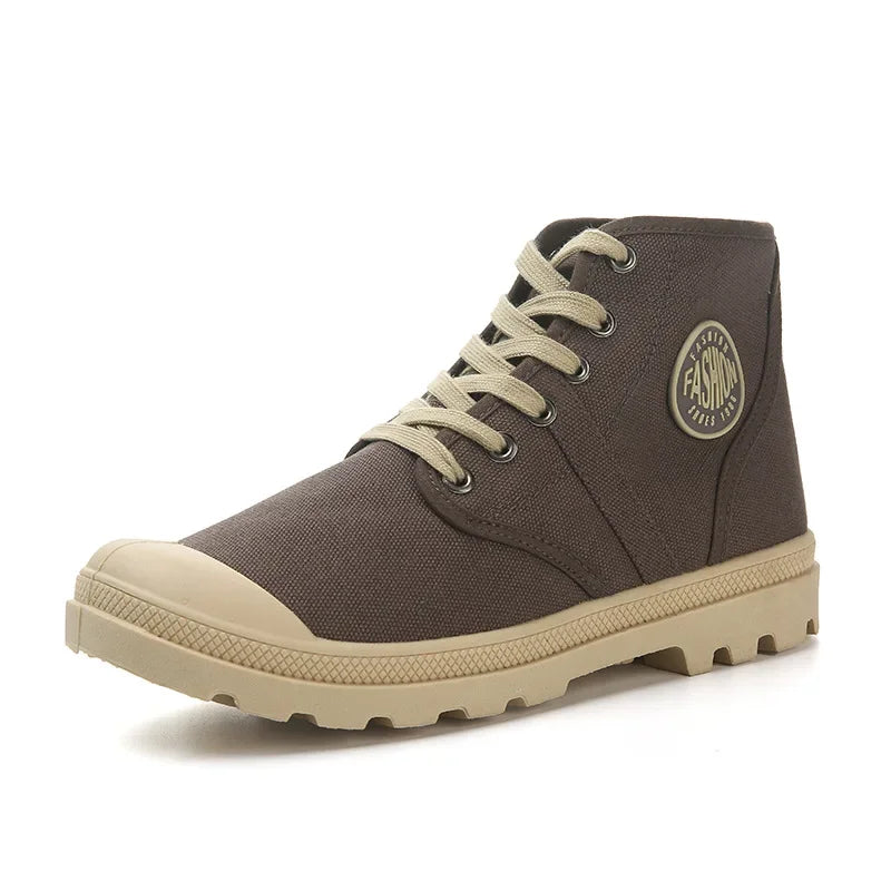 Spring Autumn Shoes Men Casual Sneakers Men Canvas Shoes Fashion Brand Mens Sneakers Hard Thick Sole Black KA1009