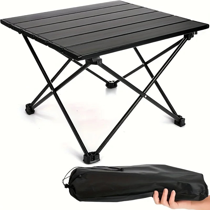 1 Pcs Thickened Folding Camping Table Portable Roll Up Picnic Table Sturdy Heavy Duty Outdoor Desk for Beach BBQ Fishing Hiking