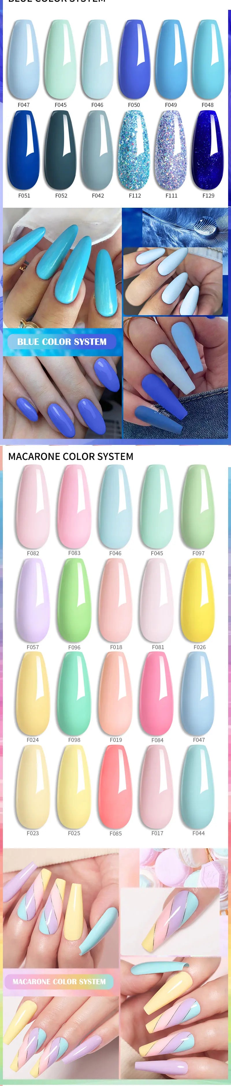 LILYCUTE 7ML Colorful Gel Nail Polish 129 Colors Long Lasting For Manicure Semi Permanent Base Top Coat Nail Art UV Gel Varnish