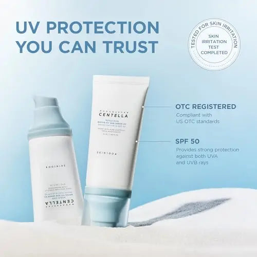 SKIN1004 Centella Hyalu-Cica Skincare Set – Face Moisture Cream 75ml + Sunscreen SPF50+ PA++++ 50ml, Deep Hydration & Sun Care