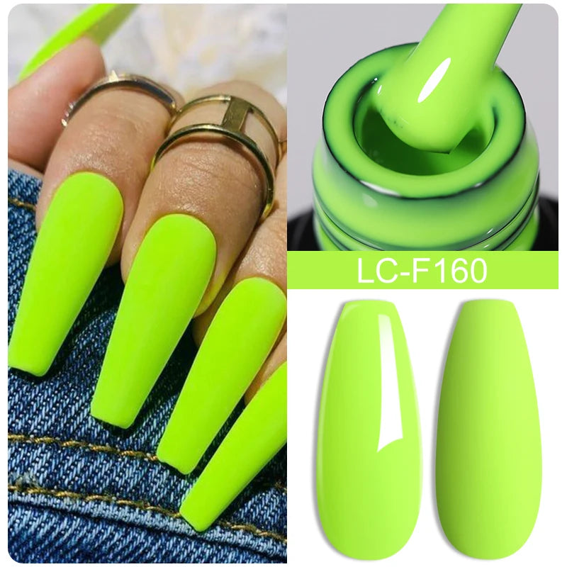 LILYCUTE Glitter Gel Nail Polish Sequins Semi Permanent UV Gel Colorful Gel Polish Soak Off UV LED Nail Gel Varnish For Manicure