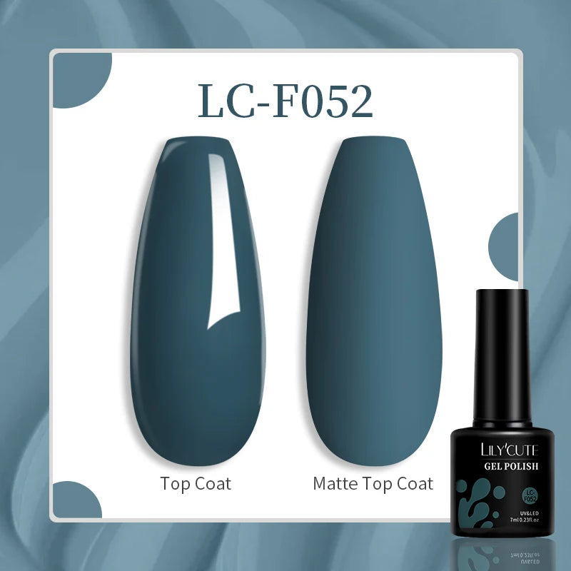 LILYCUTE 7ML Gel Nail Polish High Saturation Color For Manicure Vernis Semi Permanent Nail Art Base Top Coat UV Nail Polish