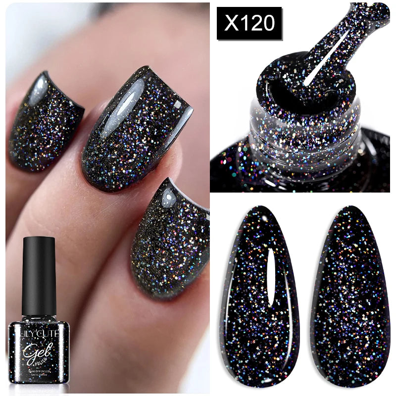 LILYCUTE 7ml Coffee Brown Dark Red Winter Nail Gel Polish Autumn Winter Color Semi Permanent Soak Off UV LED Varnish