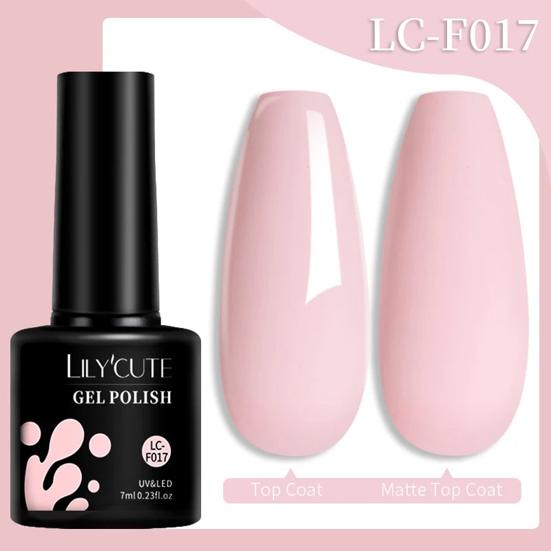 LILYCUTE 7ML 184 Colors Nail Gel Polish Shining Red Glitter Semi Permanent Nail Art Varnish Long Lasting UV LED Gel Manicure