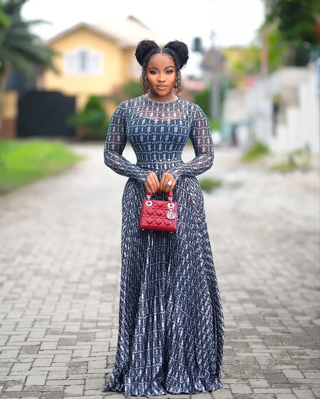 Women Two Piece Sets Skirt Set Round Neck Full Sleeve Print Tops Long Skirts A Line High Waist Y2k Streetwear Elegant 2026