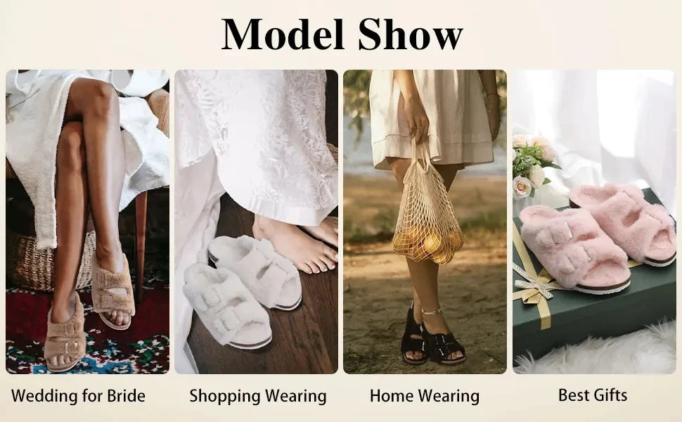 Kidmi Cork Suede Mules Slippers For Women Fashion Men Clogs Shoes Classic Cork Antislip Outdoor Slippers With Arch Support